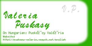 valeria puskasy business card